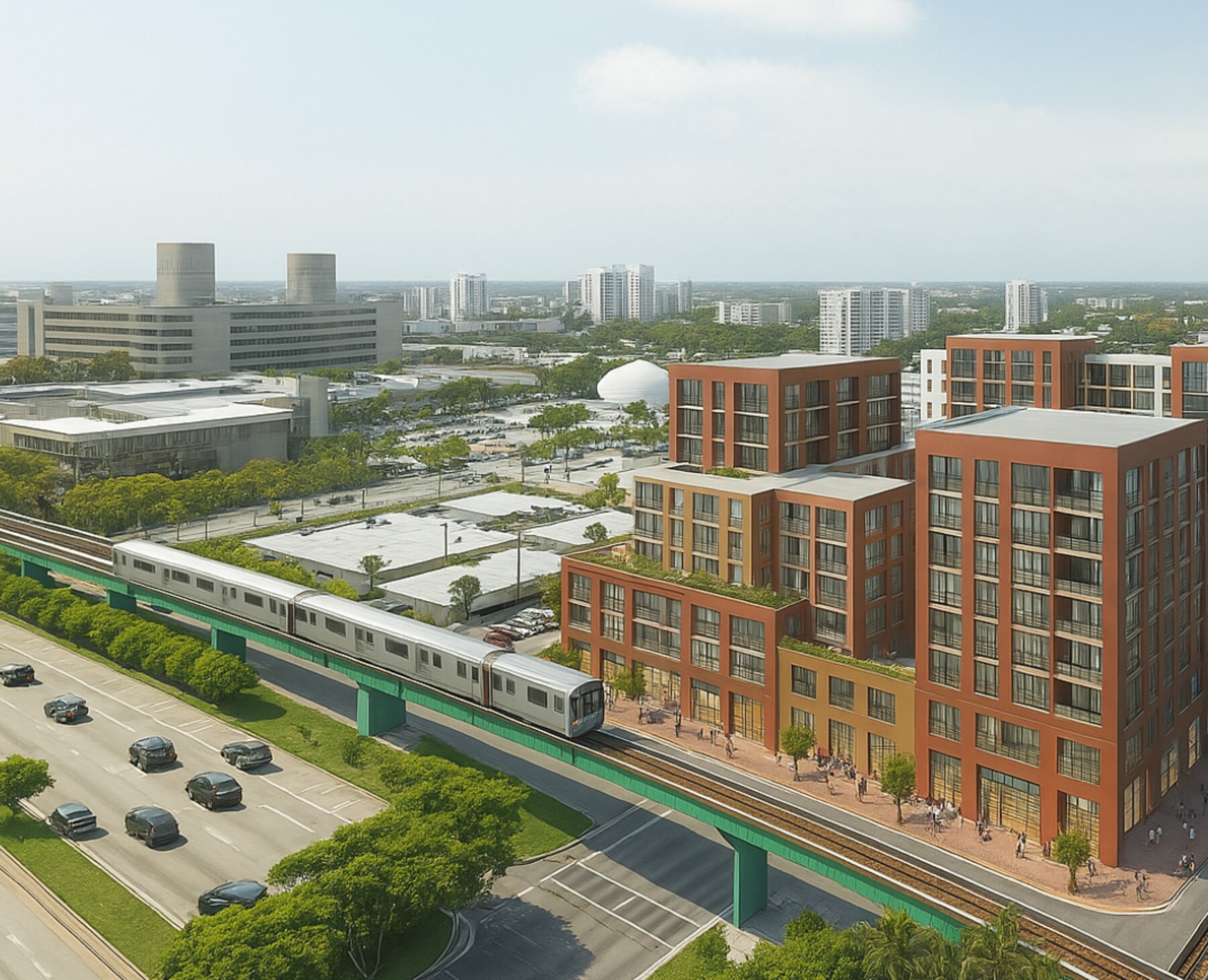 Allapattah transit-oriented development concept near MetroRail